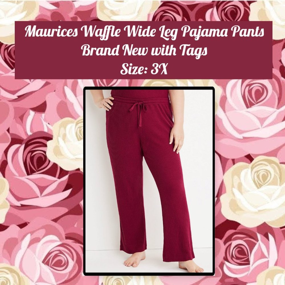 Maurices Waffle Wide Leg Pajama Pants 3X